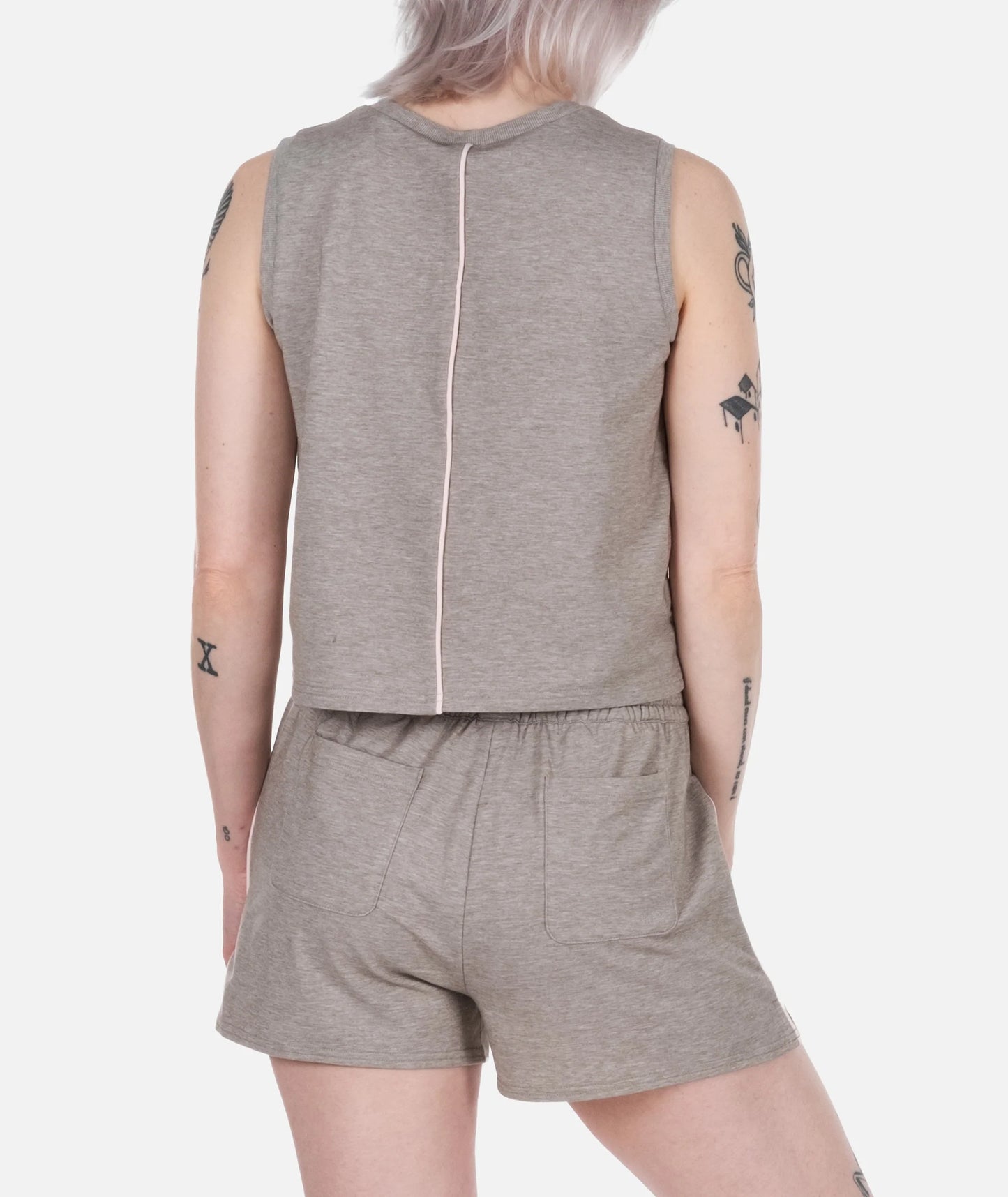 Womens Isle Lounge Short - Warm Grey