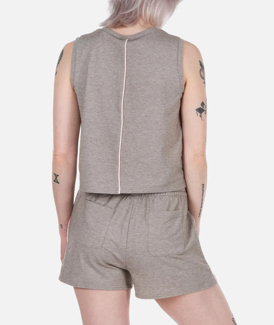 Womens Isle Lounge Short - Warm Grey