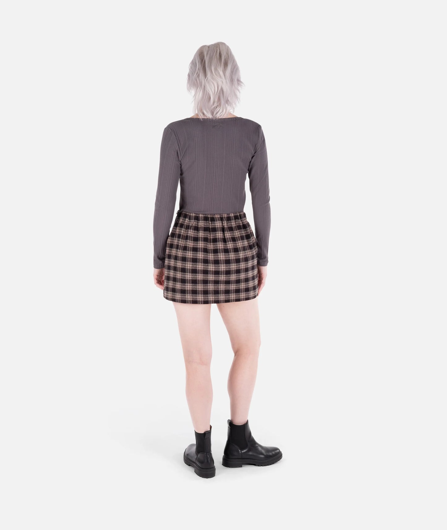 Callie Mini Skirt - Black/ Plaid