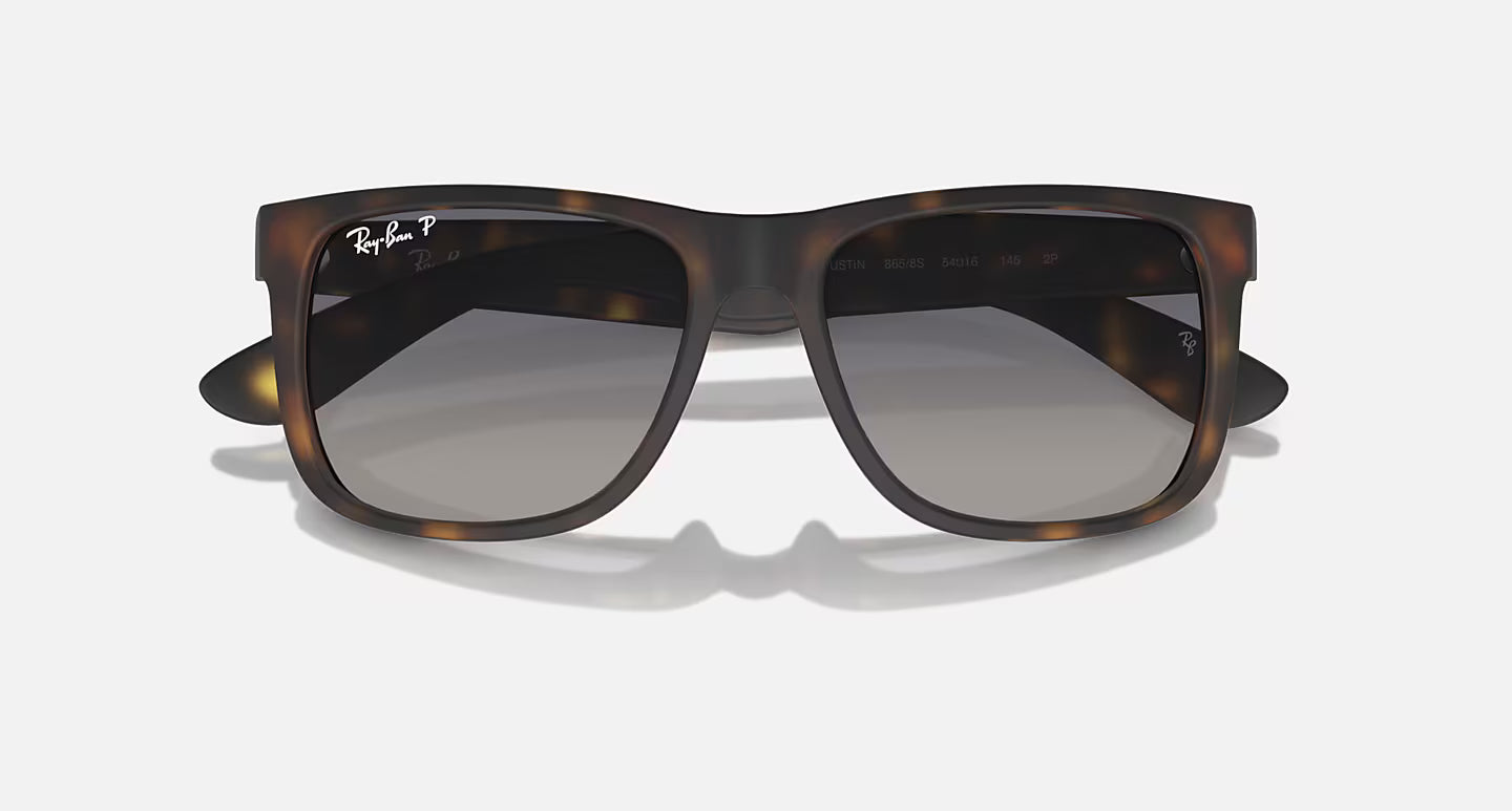Justin Rubber Havana w/ Grey Gradient Blue Polarized RB4165