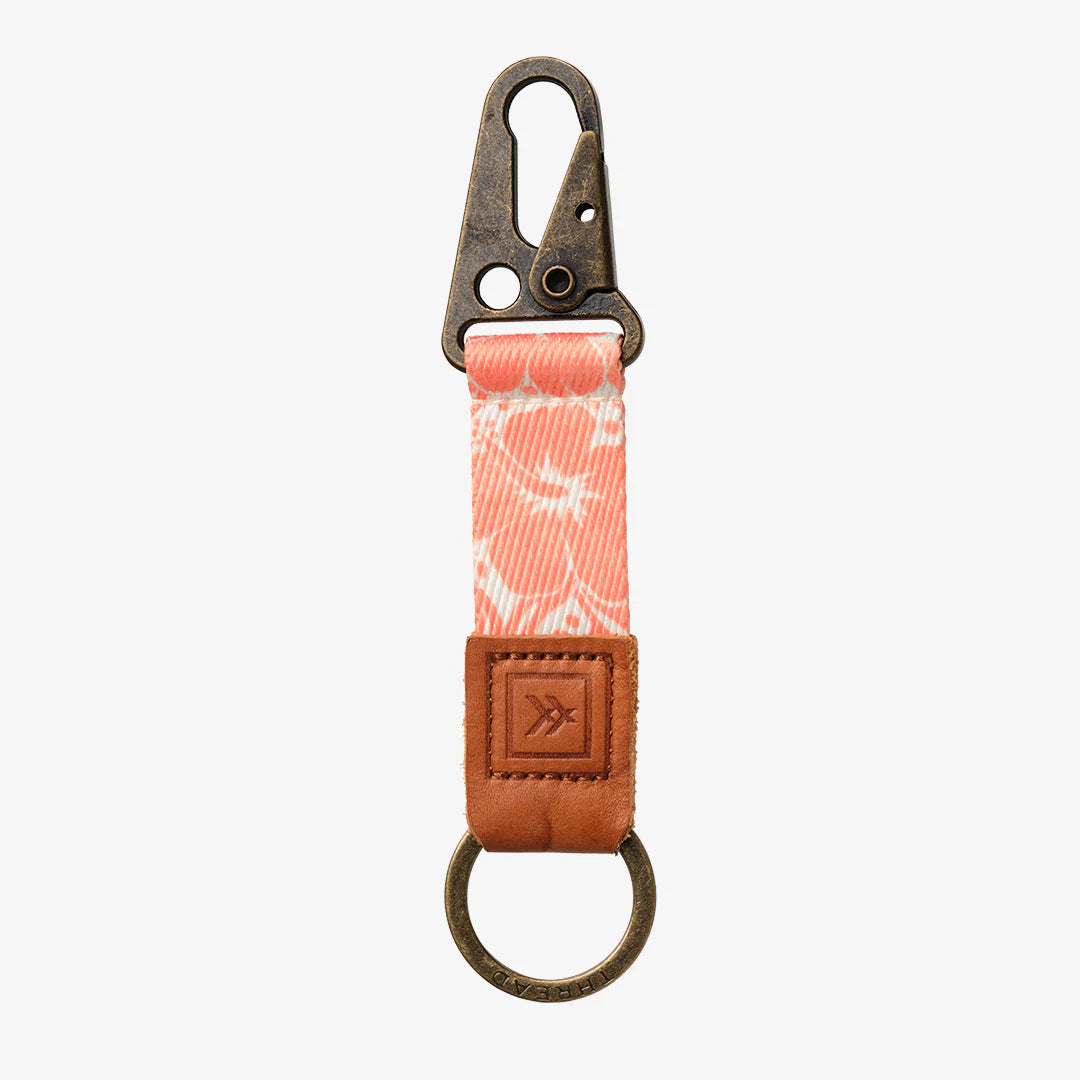 Thread Keychain Clip - Coral Crush