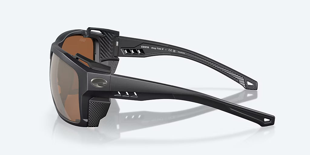 King Tide 8 Black Pearl Sunglasses - Copper Silver Mirror 580G