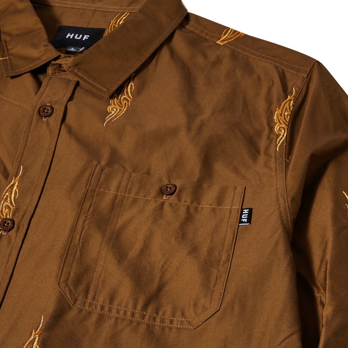 Larkin Embroidered Work Shirt - Bison