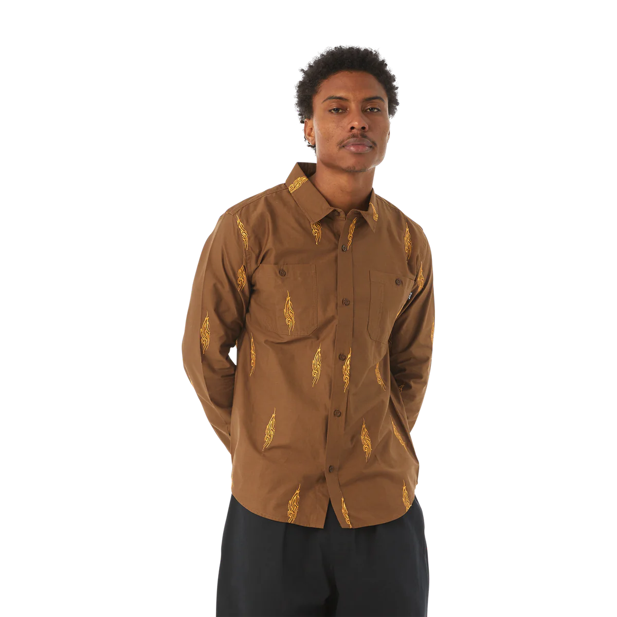 Larkin Embroidered Work Shirt - Bison