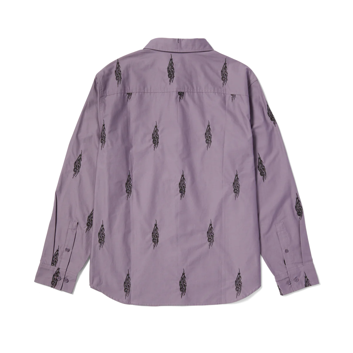 Larkin Embroidered Work Shirt - Dust Purple