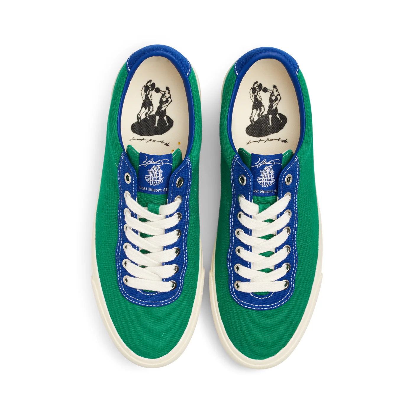 Last Resort x Julian Smith VM001 Lo Canvas - Kelly Green / Klein Blue / White