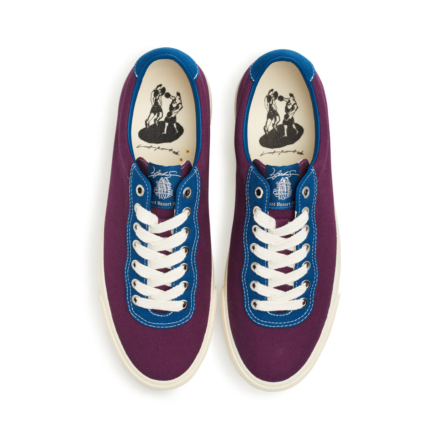 Last Resort x Julian Smith VM001 Lo Canvas - Plum / Dirty Blue / White