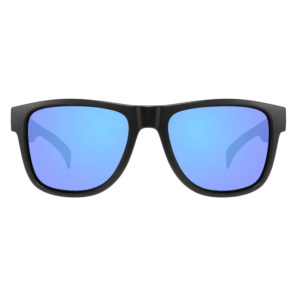 Cassette Optics Legend Pro Sunglasses - Matte Black / Skye Blue Mirror Color Boost Polarized Lens