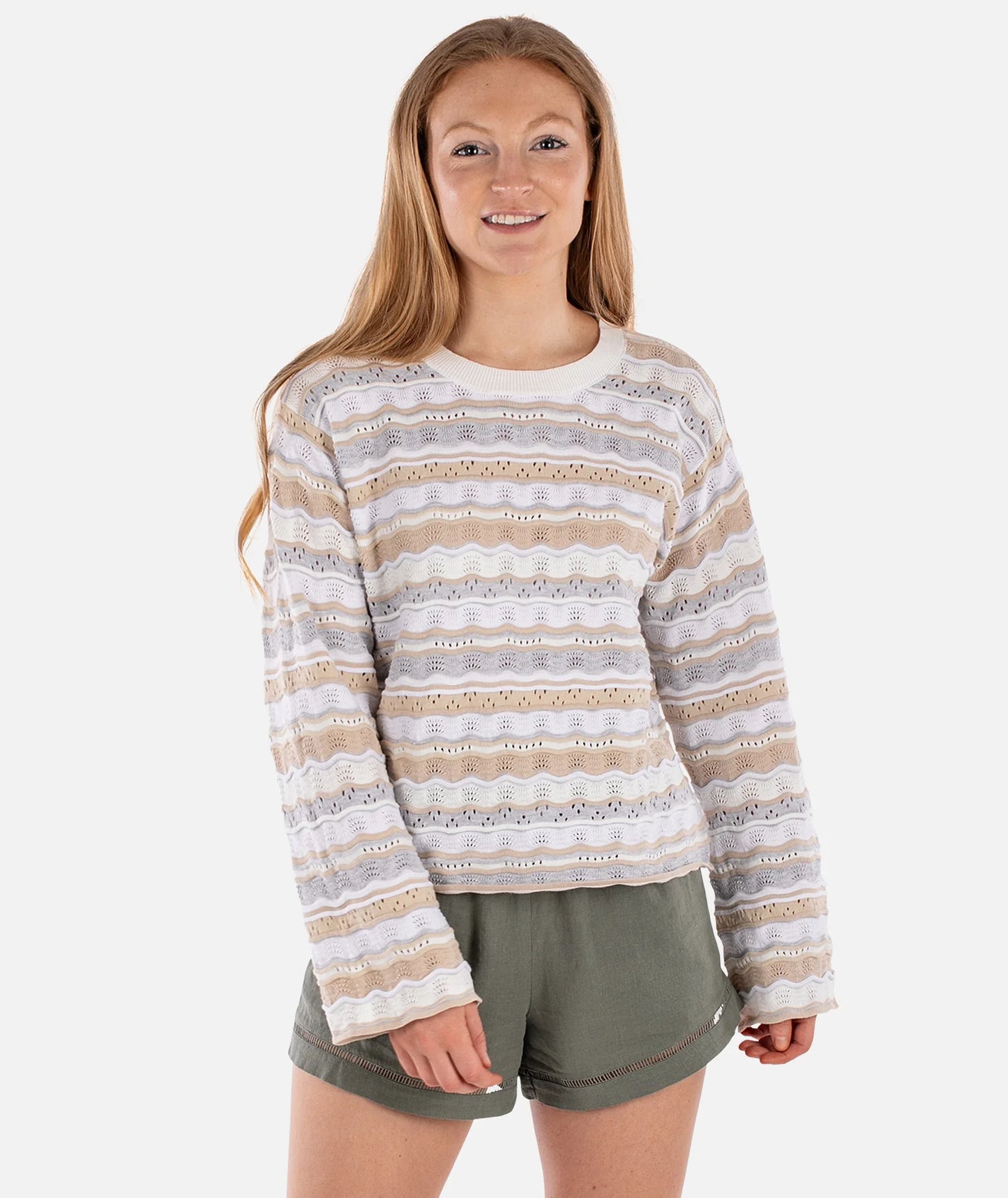 Lockwood Pointelle Sweater - Natural