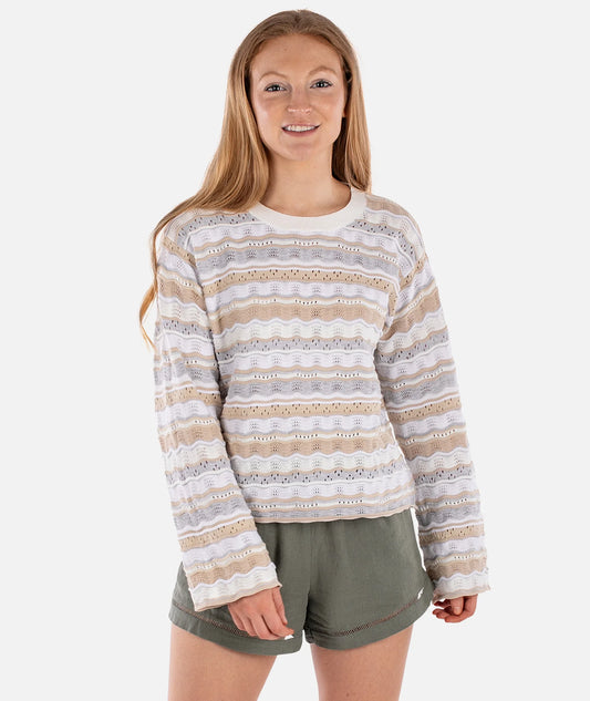 Lockwood Pointelle Sweater - Natural