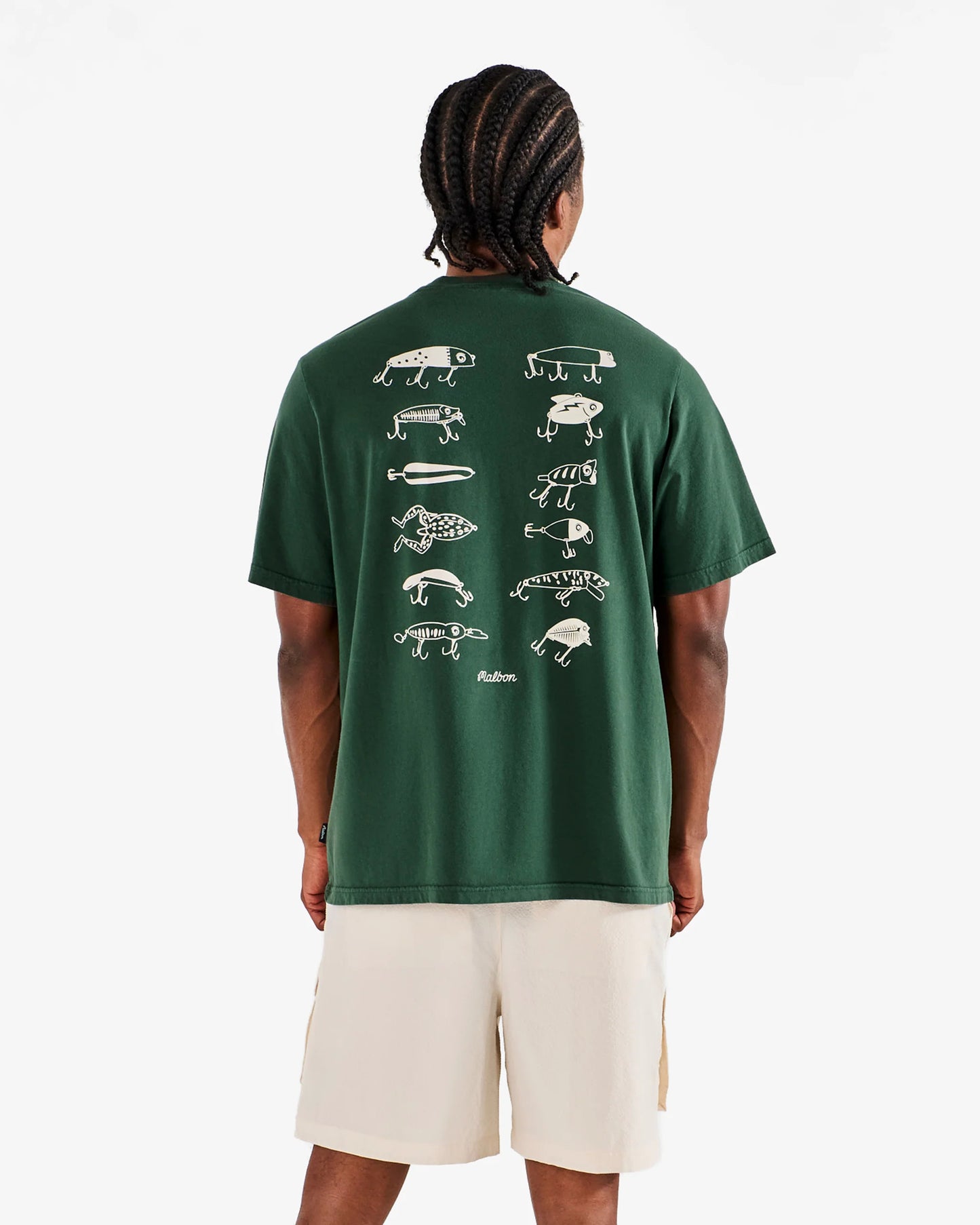 Malbon Bermuda Lures SS Short Sleeve Tee - Forest Green