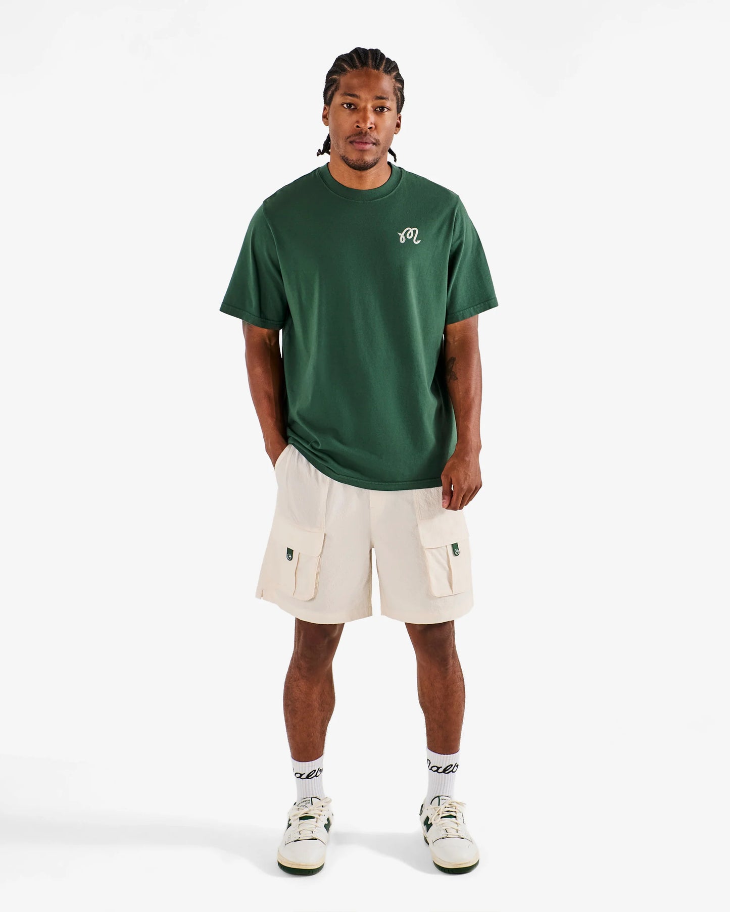 Malbon Bermuda Lures SS Short Sleeve Tee - Forest Green
