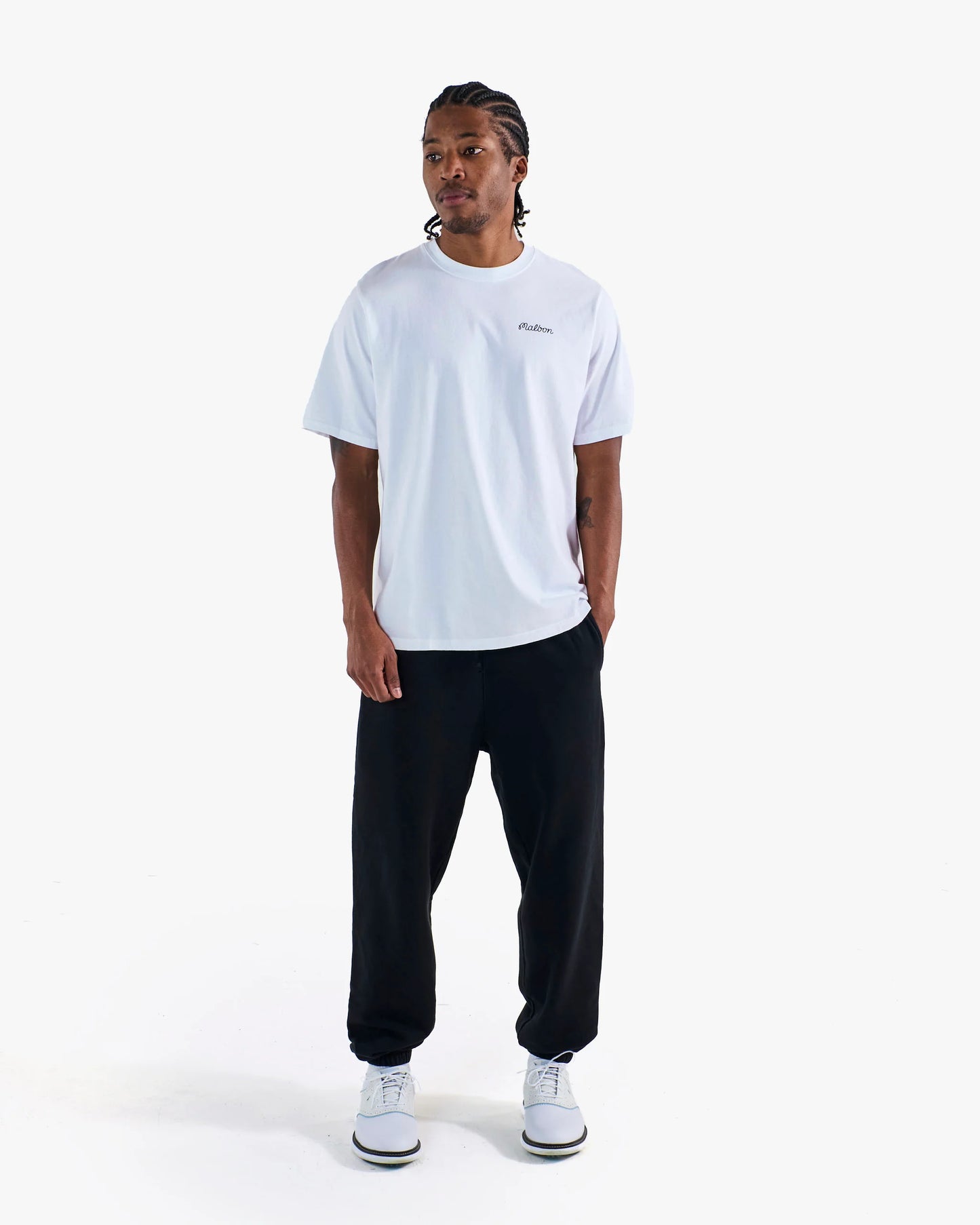 Malbon Baldwin SS Short Sleeve Tee - White