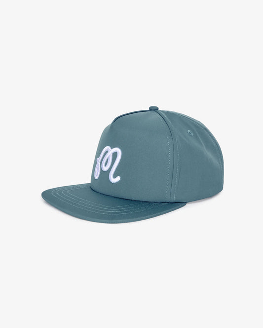 Malbon M Snapback Hat - Aegean Blue