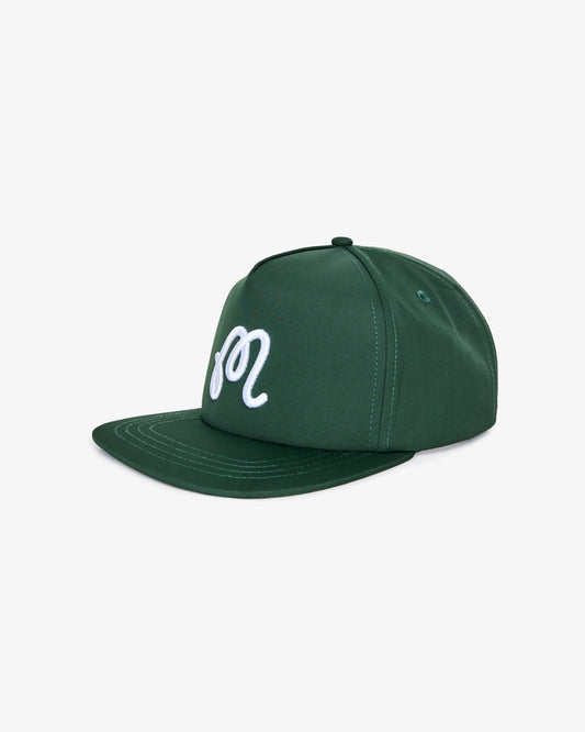 Malbon M Snapback Hat - Forest Green