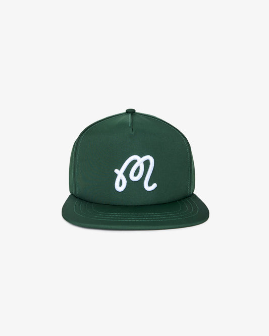 Malbon M Snapback Hat - Forest Green