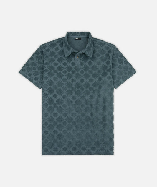 Manahawkin Terry Polo Shirt - Navy