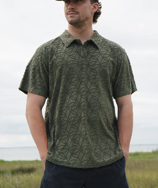 Manahawkin Terry Polo Shirt - Olive