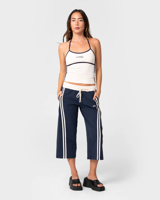 Rusty Maneater Fitted Halter Top - Egret