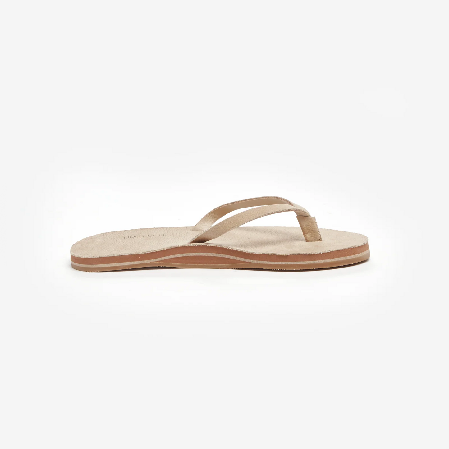 Women's Meadows Premium Leather Flip Flops - Sand