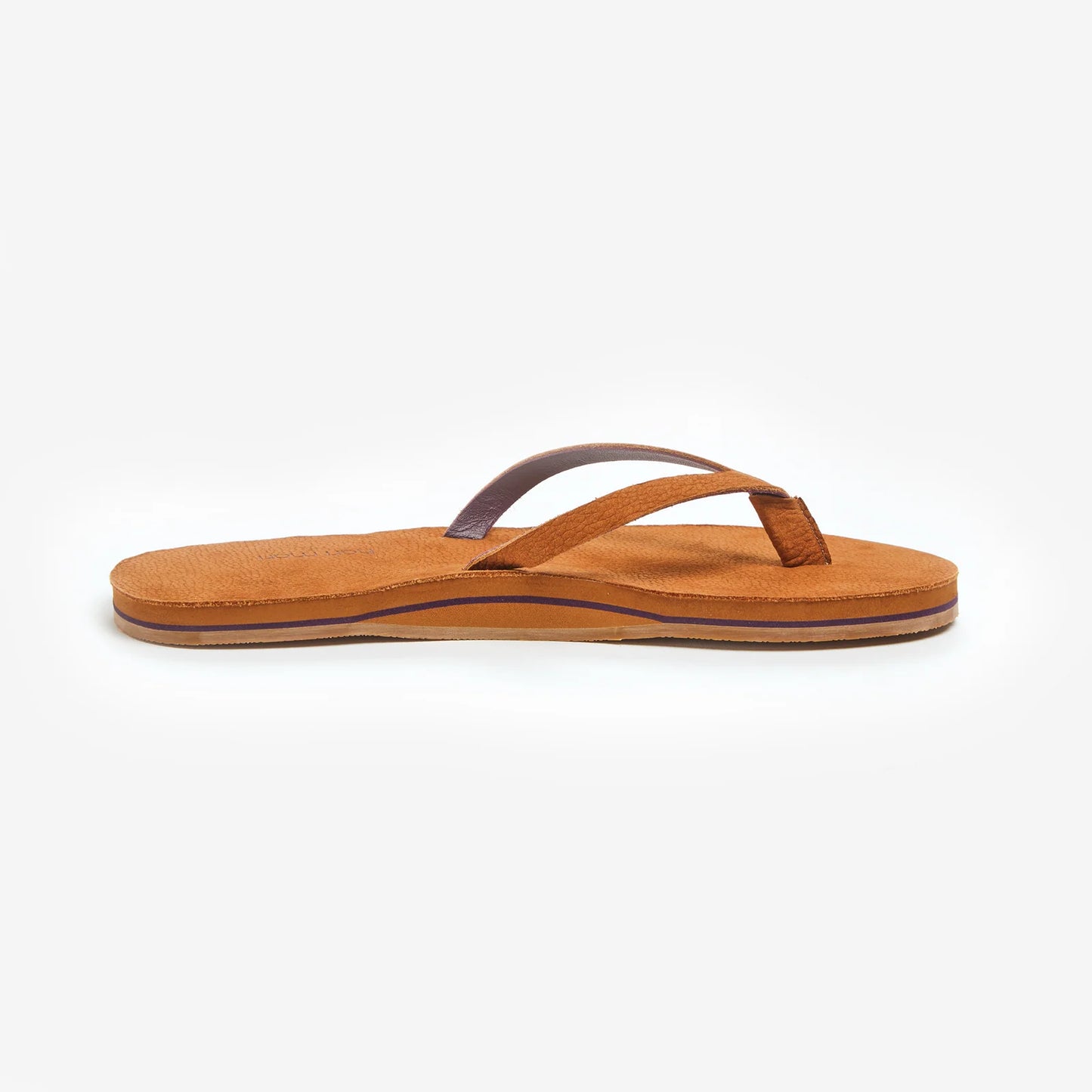 Women's Meadows Premium Leather Flip Flops - Tobacco