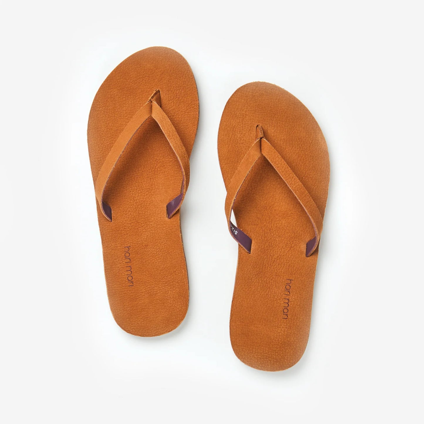Women's Meadows Premium Leather Flip Flops - Tobacco