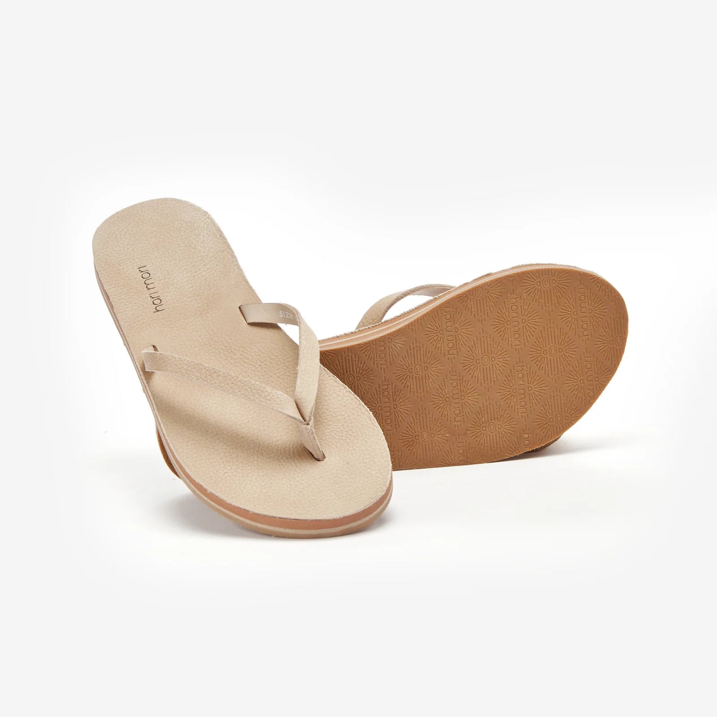 Women's Meadows Premium Leather Flip Flops - Sand