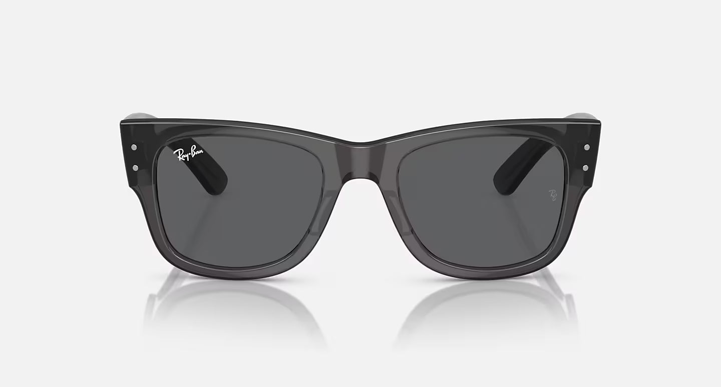 Mega Wayfarer Transparent Black w/ Dark Grey