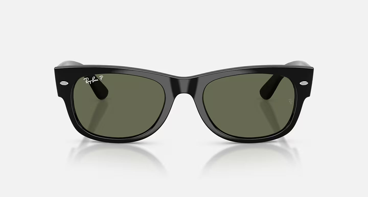 Mega Wayfarer II 2 Polished Black w/ Green Polarized