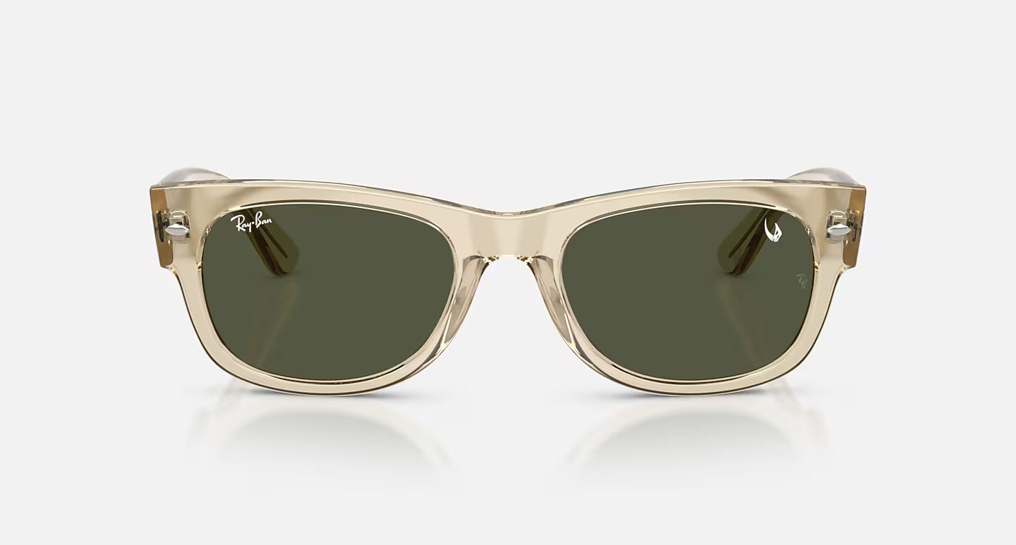 Ray Ban x Star Wars The Mandalorian and Grogu Mega Wayfarer II 2 Polished Beige w/ Green
