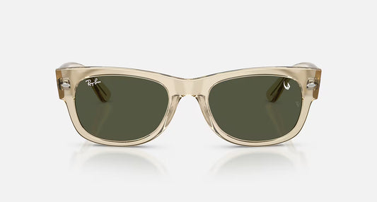 Ray Ban x Star Wars The Mandalorian and Grogu Mega Wayfarer II 2 Polished Beige w/ Green