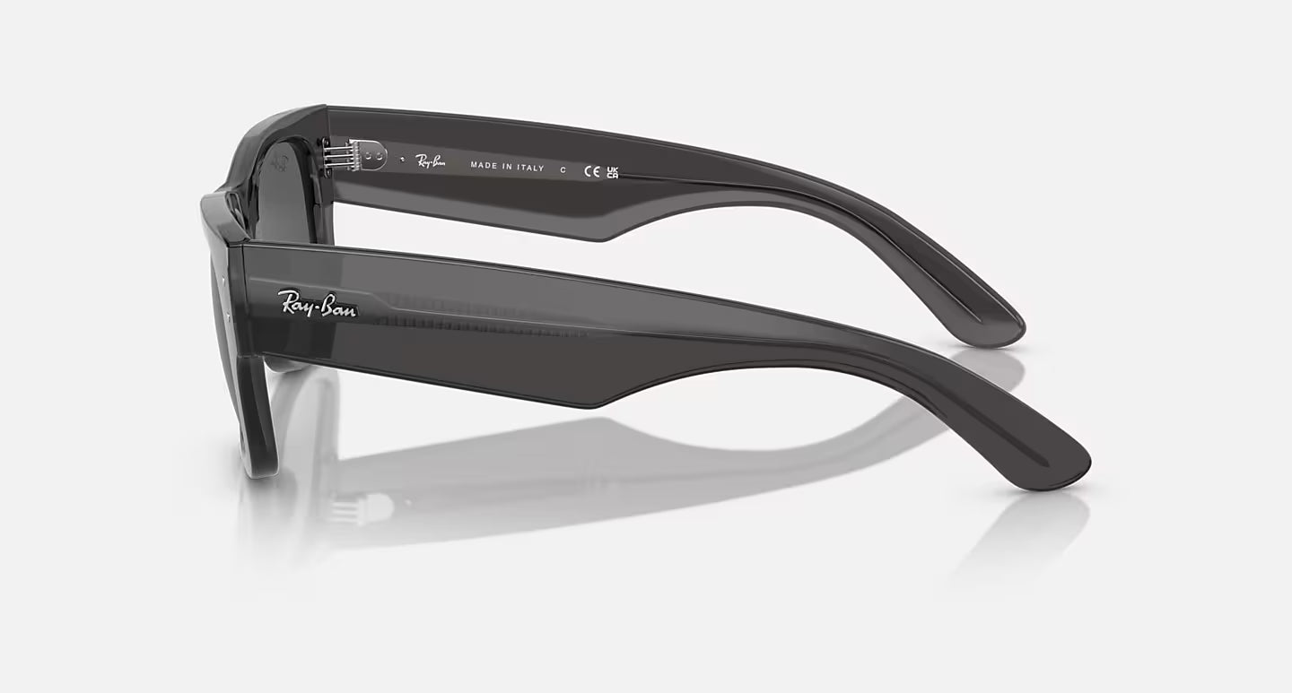 Mega Wayfarer Transparent Black w/ Dark Grey