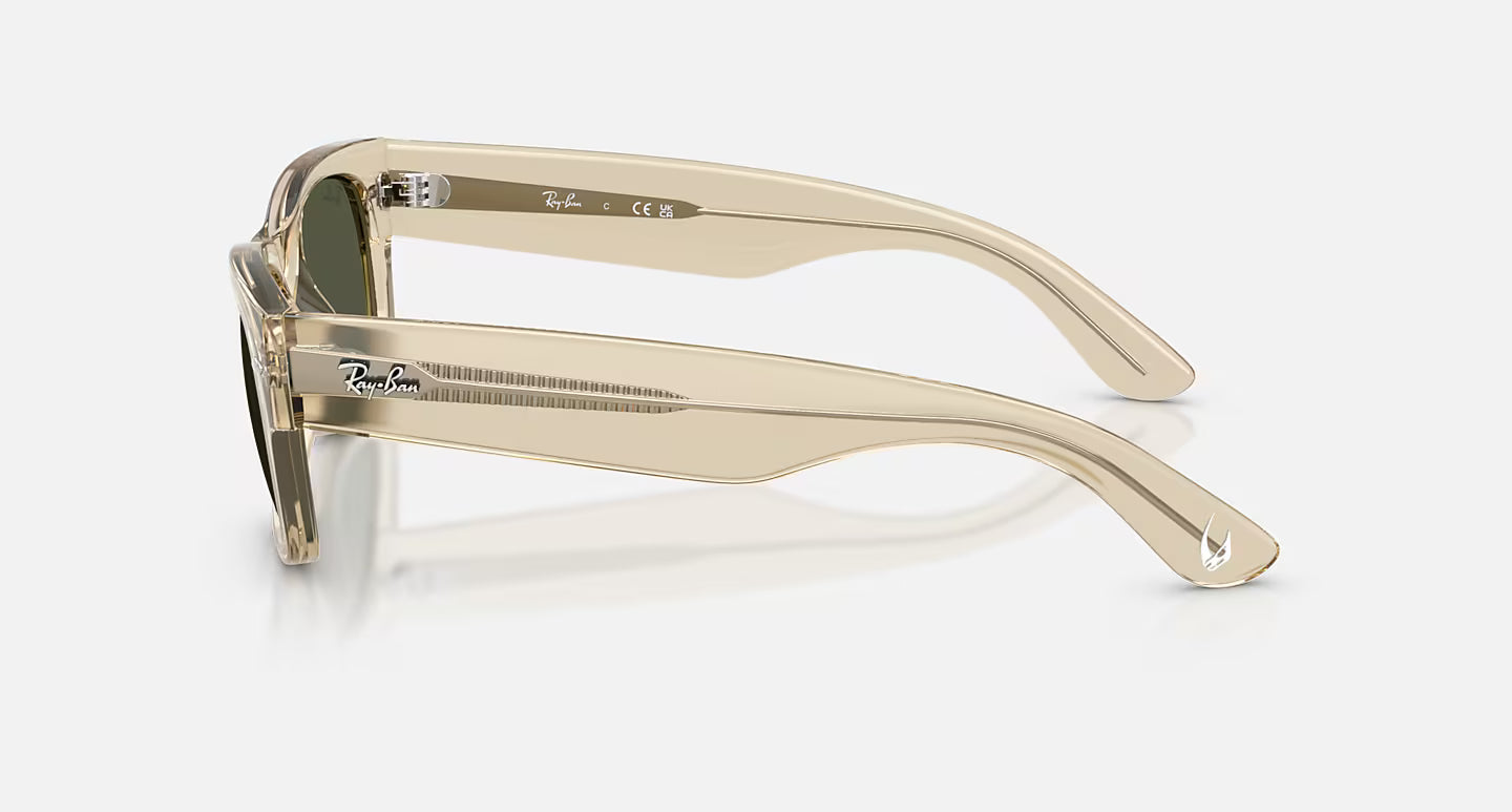 Ray Ban x Star Wars The Mandalorian and Grogu Mega Wayfarer II 2 Polished Beige w/ Green