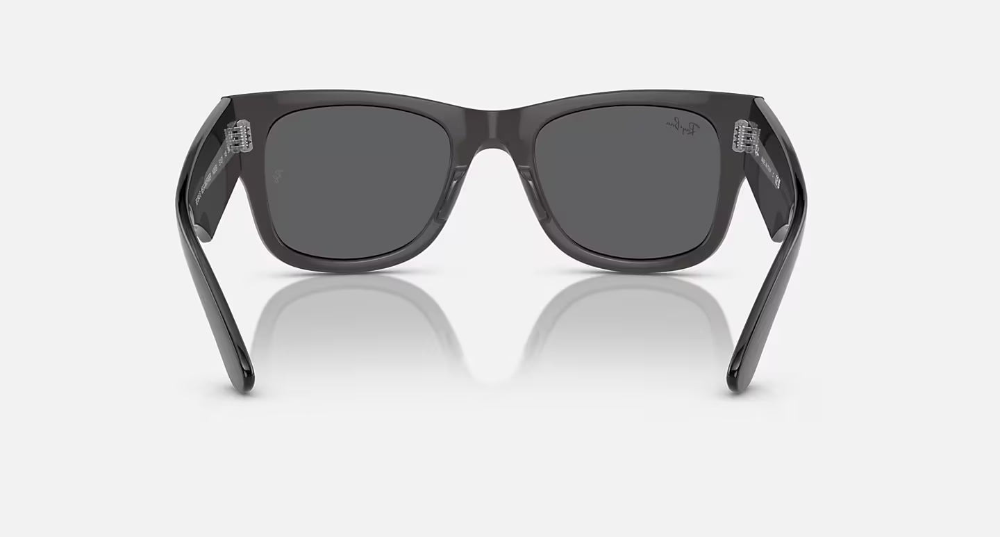 Mega Wayfarer Transparent Black w/ Dark Grey
