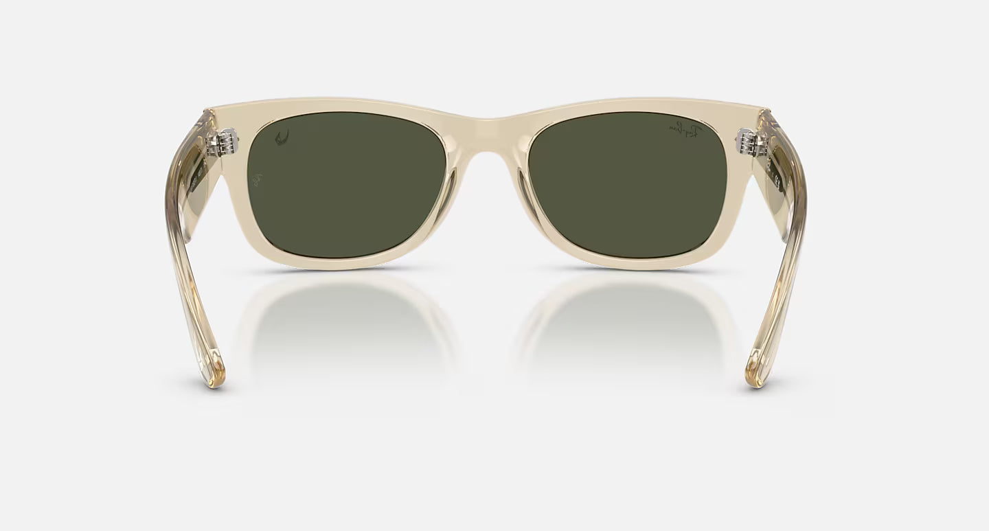 Ray Ban x Star Wars The Mandalorian and Grogu Mega Wayfarer II 2 Polished Beige w/ Green