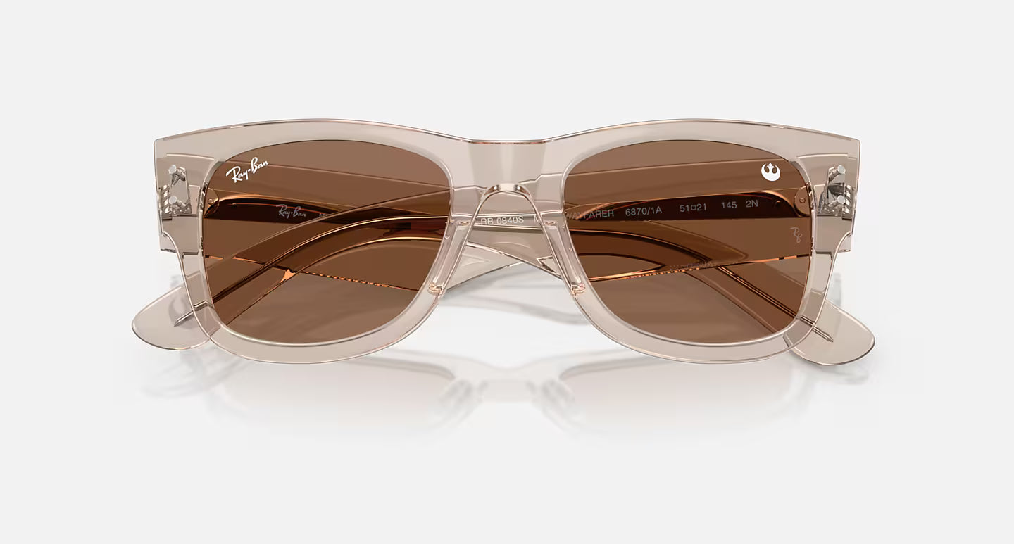 Ray Ban x Star Wars The Rebel Alliance Mega Wayfarer Transparent Light Brown w/ Light Violet