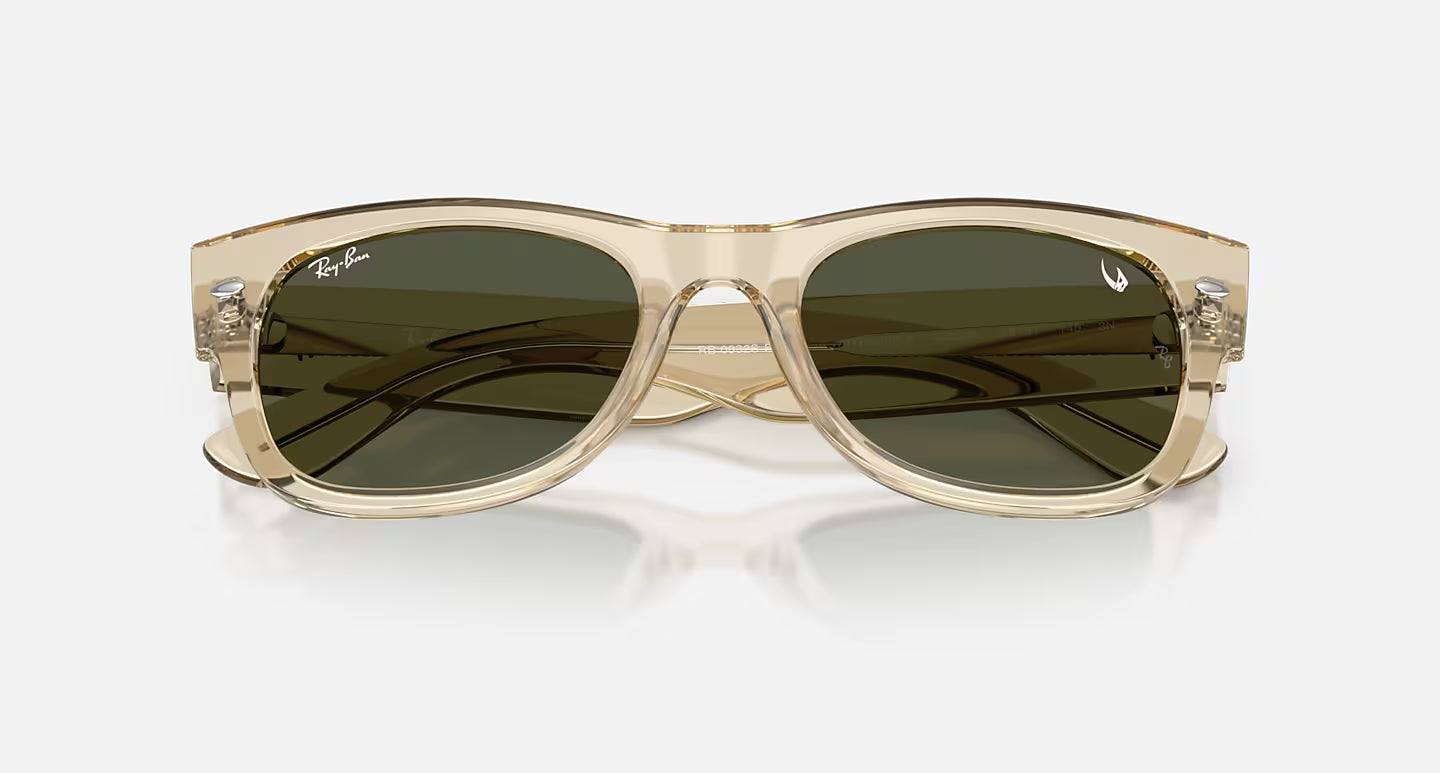 Ray Ban x Star Wars The Mandalorian and Grogu Mega Wayfarer II 2 Polished Beige w/ Green