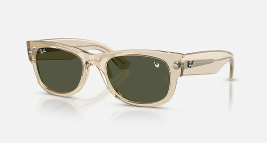 Ray Ban x Star Wars The Mandalorian and Grogu Mega Wayfarer II 2 Polished Beige w/ Green