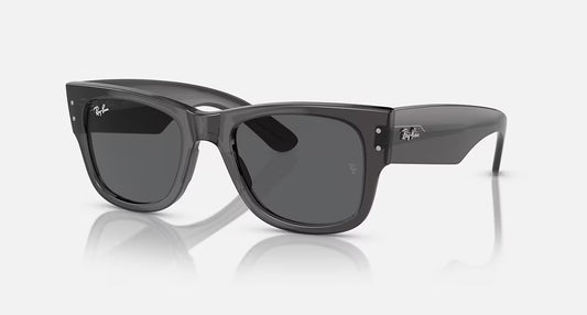 Mega Wayfarer Transparent Black w/ Dark Grey