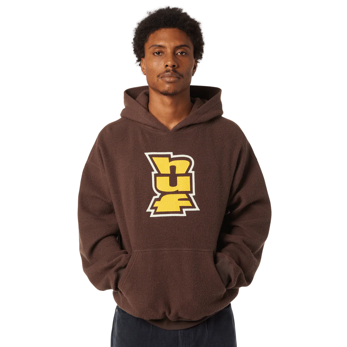 HUF Megablast Reverse Hoodie - Bison