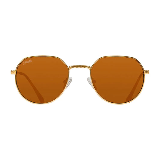 Cassette Optics Melody Sunglasses - Gold / Blond Tort / Brown Lens