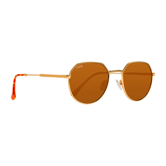 Cassette Optics Melody Sunglasses - Gold / Blond Tort / Brown Lens