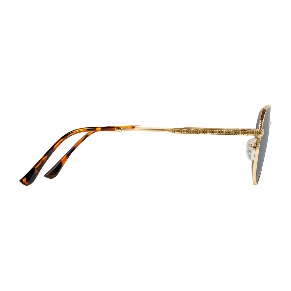 Cassette Optics Melody Sunglasses - Gold / Tortoise / Smoke Lens