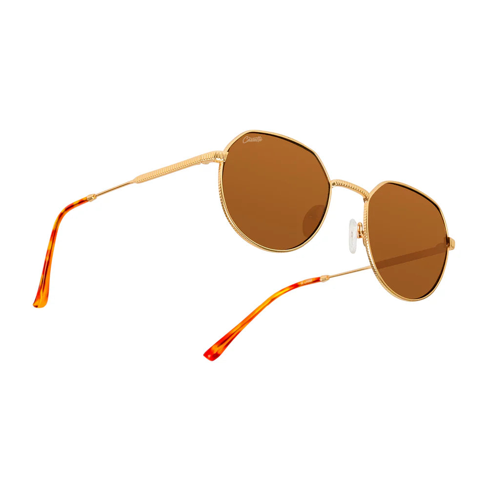 Cassette Optics Melody Sunglasses - Gold / Blond Tort / Brown Lens