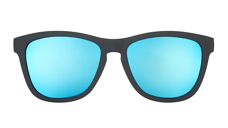 goodr Mick and Keith's Midnight Ramble Sunglasses - Black w/ Blue