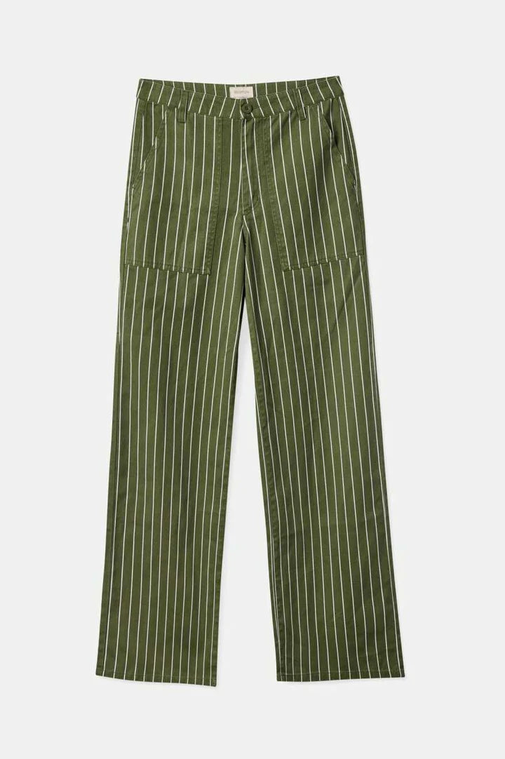 Brixton Vintage Military Pant - Olive Surplus/Whitecap Pinstripe