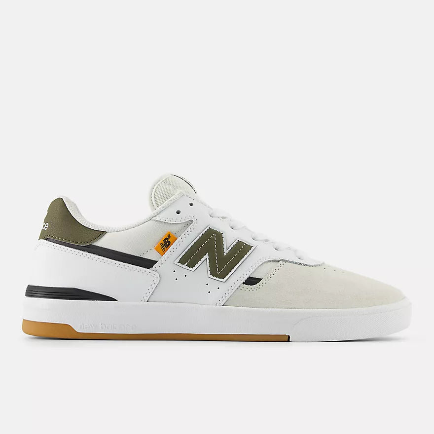 New Balance Numeric NM 306 Jamie Foy Cup - White w/ Dark Moss