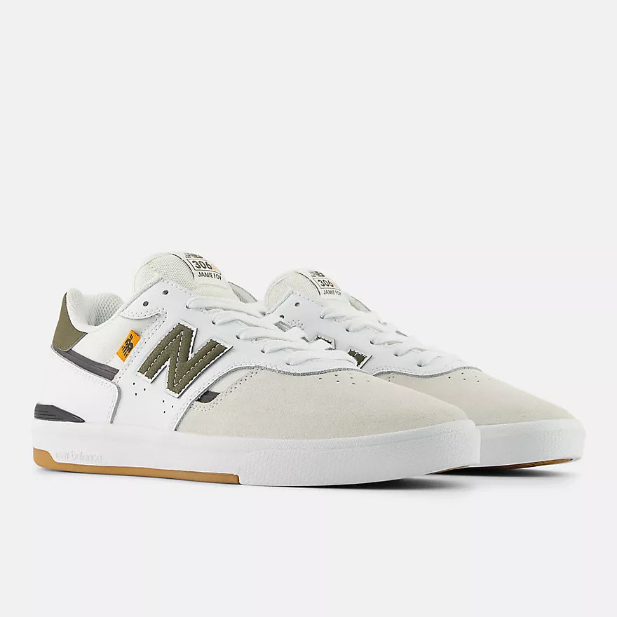 New Balance Numeric NM 306 Jamie Foy Cup - White w/ Dark Moss
