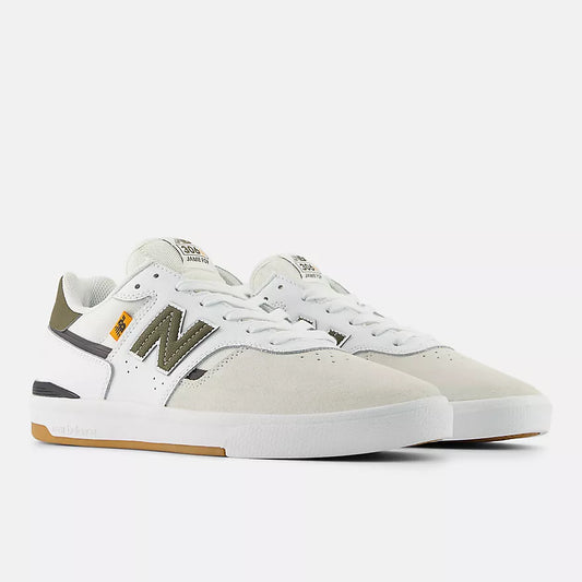 New Balance Numeric NM 306C Jamie Foy Cup - White w/ Dark Moss