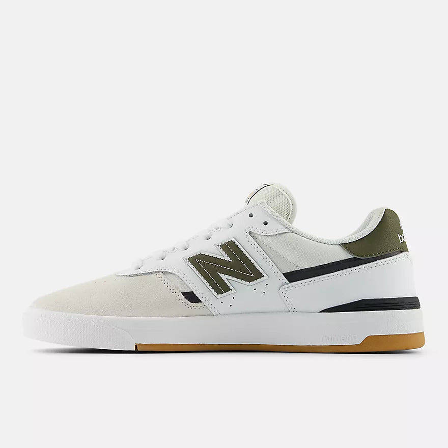 New Balance Numeric NM 306 Jamie Foy Cup - White w/ Dark Moss